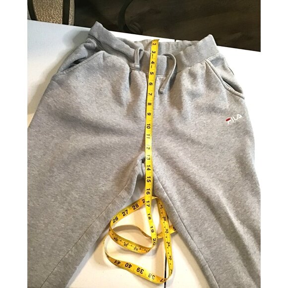 FILA- WOMENS GREY ELASTIC WAIST TAPPER LEG SWEATPANTS SIZE  SMALL - Picture 4 of 6